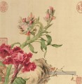 Lang oiseaux brillants et fleurs ancienne Chine encre Giuseppe Castiglione